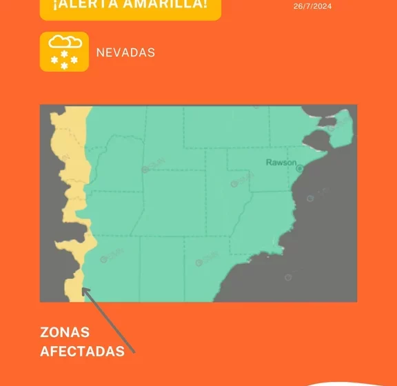  Bajan las temperaturas en Chubut: emitieron un alerta amarillo por nevadas