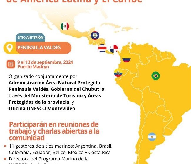  Chubut recibirá a referentes de Latinoamérica, el Caribe y la UNESCO al ser sede de un encuentro de conservación