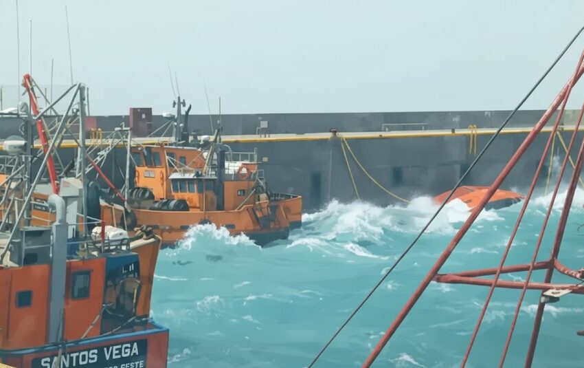  Alerta máxima en Santa Cruz: tres buques hundidos por un temporal histórico