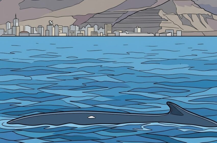  Avistaje inédito en Comodoro Rivadavia: una ballena azul emergió a metros de una embarcación turística